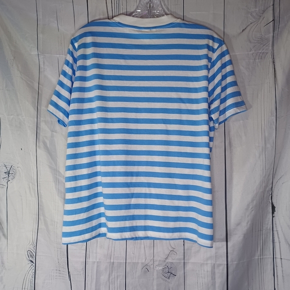 H&M Blue and White Striped Men's Shirt - Picture 9 of 13